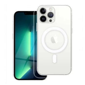 Dėklas partnertele Clear Mag Cover case with camera protection compatible with MagSafe for IPHONE 15
