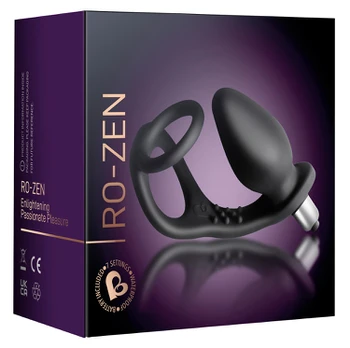 Rocks Off RO-ZEN-Black Vibruojantis analinis dildo