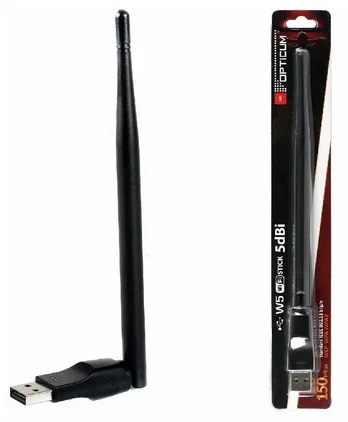 Adapteris WiFi Opticum Raudonas W5+ 5dBi