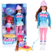 Anlily lėlių rinkinys su rogutėmis kaina