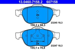 ATE 13.0460-7158.2 Brake pad set