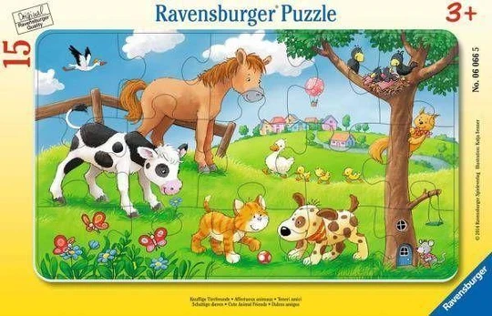 Ravensburger Dėlionė 15 vnt. - Mieli gyvūnai