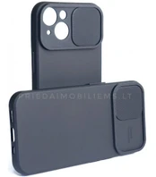 Juodas dėklas su kameros apsauga Apple iPhone 14 telefonui "Camshield Soft"