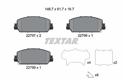 TEXTAR 2279701 Brake pad set