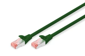 DIGITUS Patchkabel Cat6 S/FTP 2xRJ45 2.0m grün Hebelschutz Polybeutel