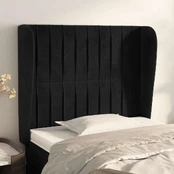 Galvūgalis su auselėmis, juodas, 103x23x118/128cm, aksomas kaina
