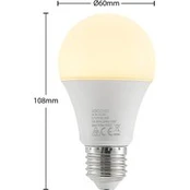 LED lempa E27 A60 9,5W 3000K opalinė, 10 vnt