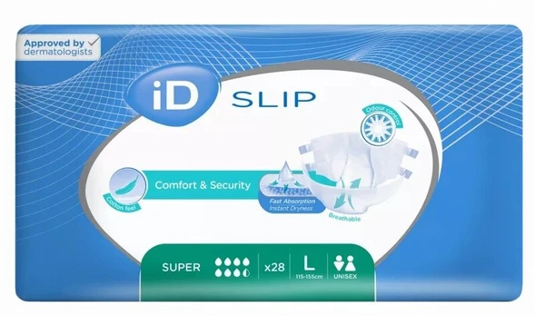 Sauskelnės iD Expert Slip Super L, 28 vnt.