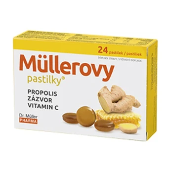Propolis, imbieras, vitaminas C Dr. Müller, 24 pastilės