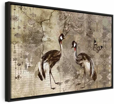 Artgeist Paveikslas - Retro Cranes (1 Part) Wide