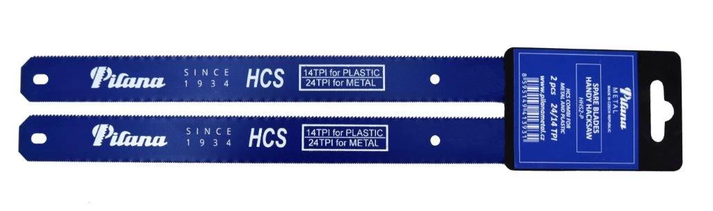 HCS dvipusė geležtė metalui/plastikui, 300x25mm 24/14TPI, 2vnt.