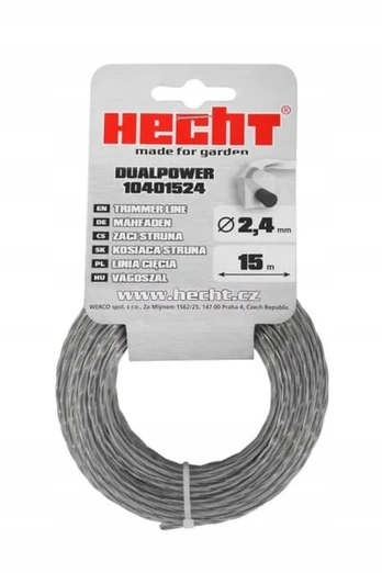 HECHT pjovimo viela 2,4 mm x 15 m – kvadratinė, sustiprinta
