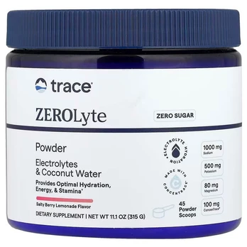 TRACE MINERALS ZEROLyte Powder - 315-346g Sūrus arbūzas