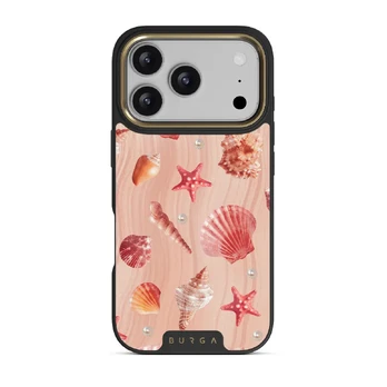 Seashells - iPhone 17 Pro Case, Elite Dark (MagSafe) / Gold