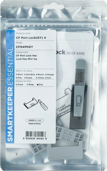 Smart Keeper Smartkeeper SmartKeeper Mini ''CF Port'' Blocker grau 4 Stk.+Key