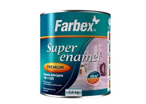 Alkidinė emalė FARBEX PF-115P, 2,8 l, riešuto spalvos
