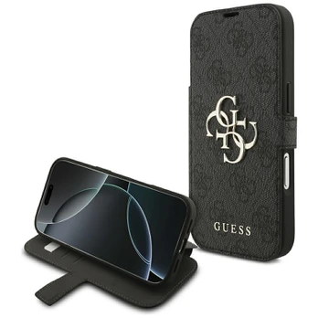 Guess Book 4G Metal Logo Case for iPhone 18 Pro / iPhone 17 Pro Black