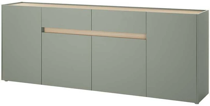 Komoda Imv City, 224 cm, žalias/ąžuolas