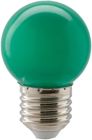 1W LED lemputė, žalia, E27