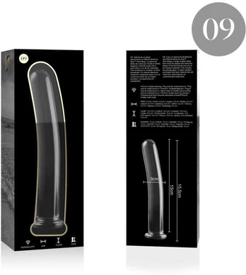 NEBULA SERIES BY IBIZA - MODEL 9 DILDO BOROSILICATE GLASS 15.5 CM