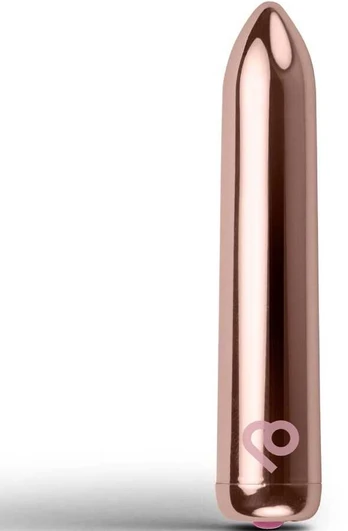ROCKS-OFF - RECHARGEABLE VIBRATING BULLET GOLDEN ROSE