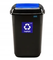 Šiukšliadėžė Plafor, 12 l, mėlyna/juoda kaina