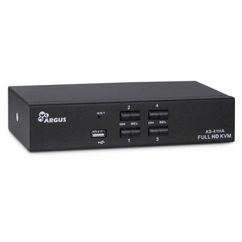 Inter-Tech AS-41HA HDMI KVM switch Juodas