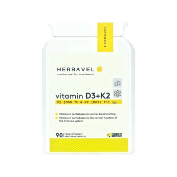 Vitaminas D3 3000 TV + K2, 90 kapsulių