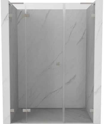 Dušo durys Mexen Lunar L, kairė, 135 cm, transparent/brushed nickel