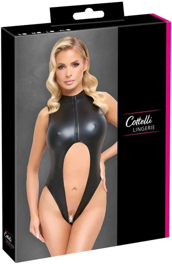 Cottelli lingerie Crotchless Body Zip M glaustinukė