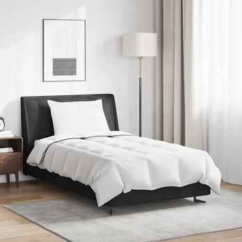 Antklodė su pagalve 2 pcs Balta 155 x 220 cm Pūkai