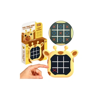 Lean Toys Electronic Game 3in1 Tic Tac Toe Memory Giraffe Geltona