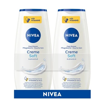 Dušo gelio rinkinys Nivea Creme Soft, 250 ml, 2 vnt.