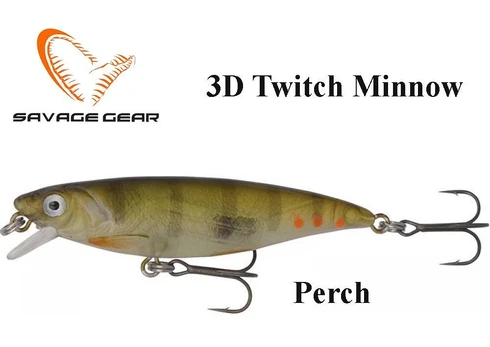 Vobleris Savage Gear 3D Twitch Minnow Perch 6.6 cm