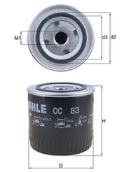 Alyvos filtras MAHLE OC83