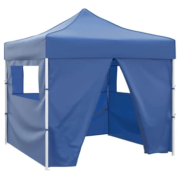 Sulankstomas paviljonas, mėlynas, 3 x 3 m, 4 sienelės