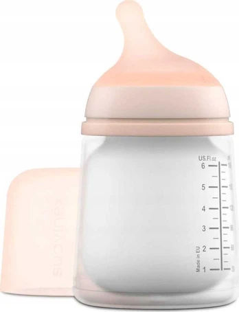 Kūdikių buteliukas Suavinex Zero Zero, 180 ml, 0 mėn., rožinė sp.