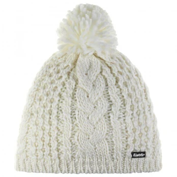 Kepurė suaugusiems Eisbar Afra Pompon Mu beanie, balta