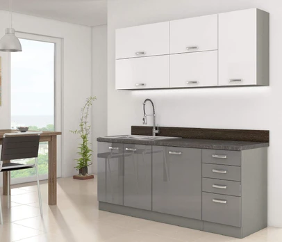 Virtuvės komplektas BIANCA+GREY 1,80m.
