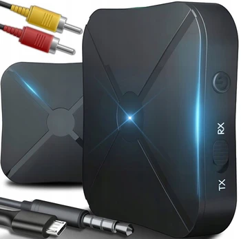 Bluetooth 2w1 Adapter Garso Siųstuvas Imtuvas Aux Jack Fm