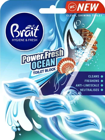 WC valiklis - gaiviklis Brait Power Fresh Ocean, 39 g