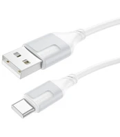 Baltas USB-A - USB-C 3A 100cm laidas "Borofone BX101"