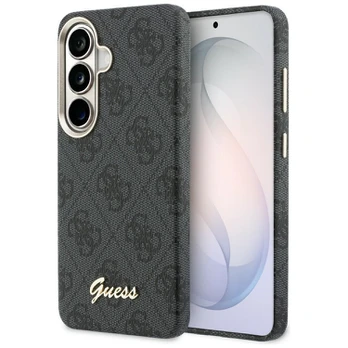 Guess 4G Script MagSafe dėklas, skirtas „Samsung Galaxy S26“, juodas