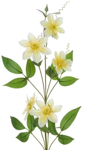 Dirbtinė gėlė Natu 393, balta/geltona, 85 cm