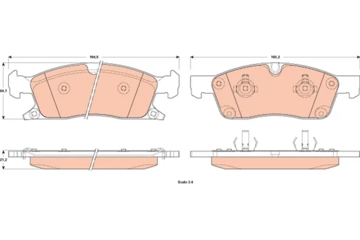 TRW GDB4604 Brake pad set