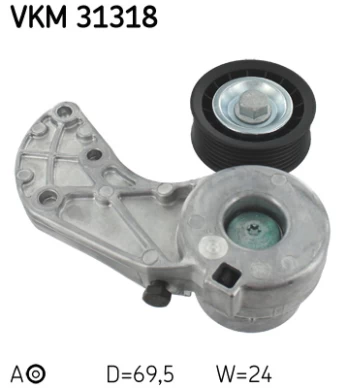 diržo įtempiklis, V formos rumbuotas diržas SKF VKM 31318