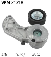 diržo įtempiklis, V formos rumbuotas diržas SKF VKM 31318 kaina