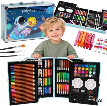Woopie Art Set in a Case - Crayons, Paints, Space
