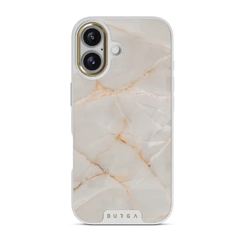Vanilla Sand - Marble iPhone 17 Case, Elite Light (MagSafe) / Gold