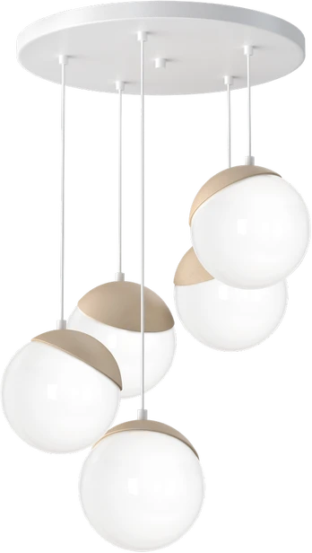 SFERA WOOD pakabinamas šviestuvas 5xE14